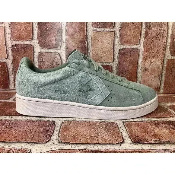 Converse Pro Leather Ox Low Top Suede Lily Pad/Pale Putty Mens Size 7.5 167889c main image 9